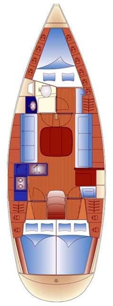 Charter Rental Sailboat Ema in Croatia Layout | Yacht4Less