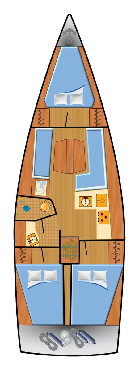 Charter Rental Sailboat Aurélie in Croatia Layout | Yacht4Less