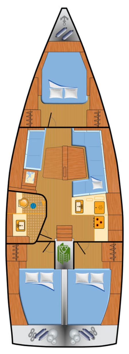 Charter Rental Sailboat Seahawk in Croatia Layout | Yacht4Less