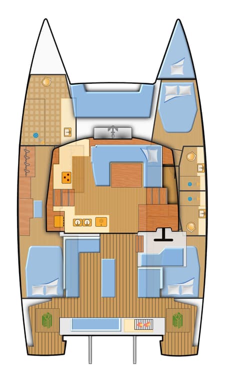Charter Rental Catamaran Balu in Croatia Layout | Yacht4Less