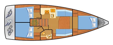 Charter Rental Sailboat Lukas in Croatia Layout | Yacht4Less