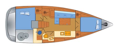 Charter Rental Sailboat Tamara in Croatia Layout | Yacht4Less