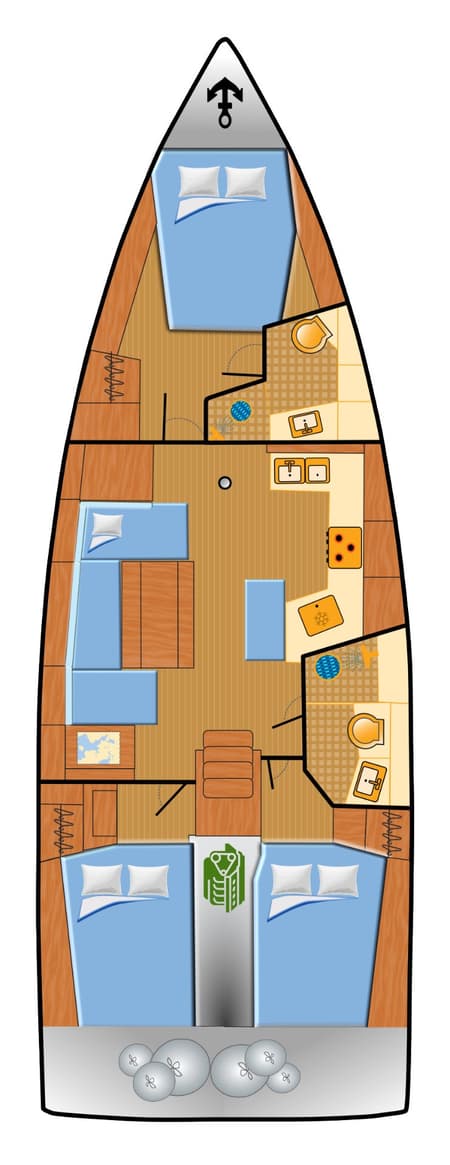 Charter Rental Sailboat Kiki in Croatia Layout | Yacht4Less