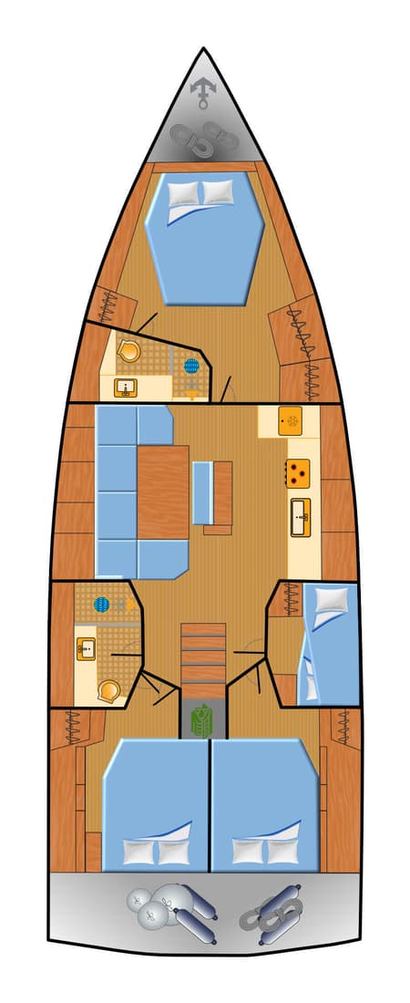 Charter Rental Sailboat Wilson in Croatia Layout | Yacht4Less