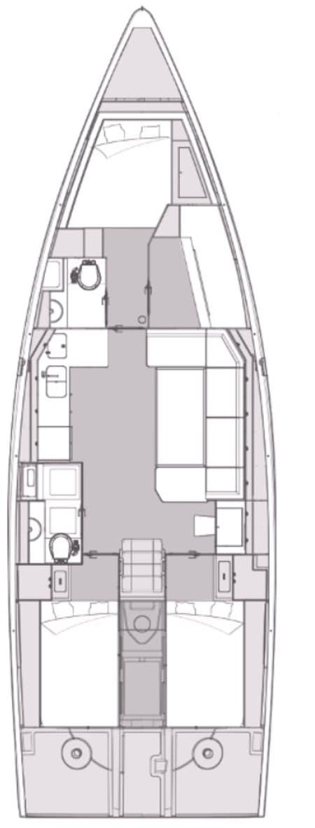 Charter Rental Sailboat Giovannina in Croatia Layout | Yacht4Less