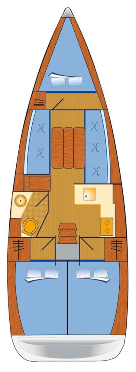 Charter Rental Sailboat Ana in Croatia Layout | Yacht4Less