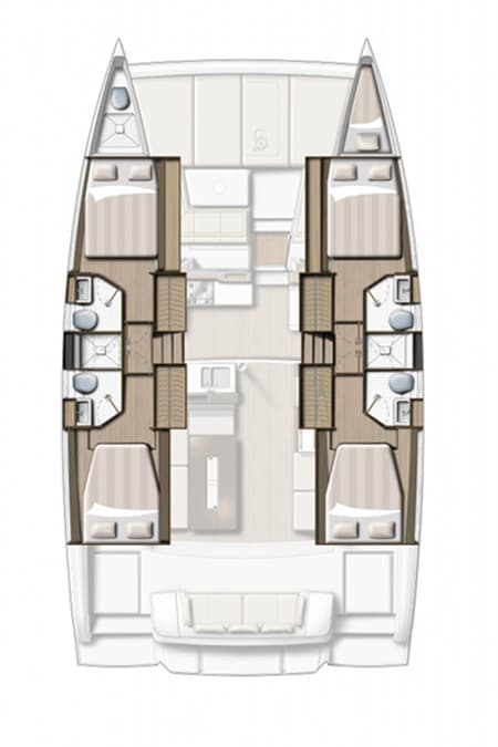 Charter Rental Catamaran Lizzy in Croatia Layout | Yacht4Less