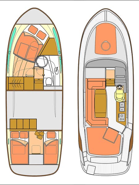 Charter Rental Motorboat Morski konjic in Croatia Layout | Yacht4Less