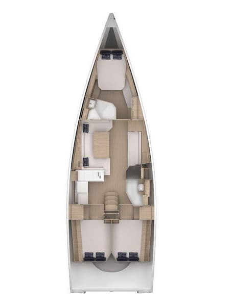 Charter Rental Sailboat Aloha in Croatia Layout | Yacht4Less