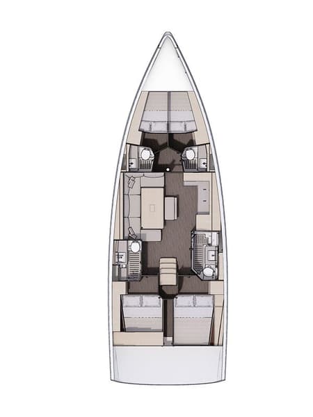 Charter Rental Sailboat Ljubov in Croatia Layout | Yacht4Less