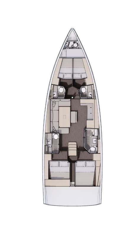 Charter Rental Sailboat La Familia in Croatia Layout | Yacht4Less