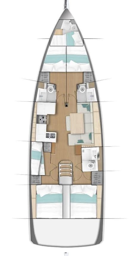 Charter Rental Sailboat Izzy in Croatia Layout | Yacht4Less