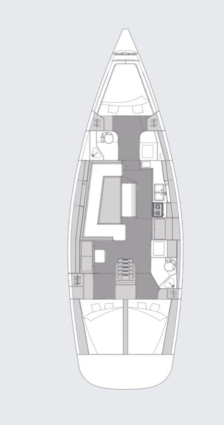 Charter Rental Sailboat Polaris in Croatia Layout | Yacht4Less
