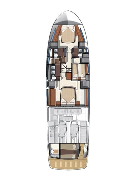 Charter Rental Motorboat Jana in Croatia Layout | Yacht4Less