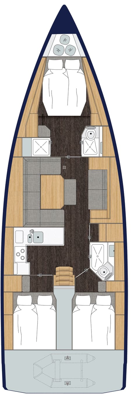 Charter Rental Sailboat Santa Cruz in Turkey Layout | Yacht4Less