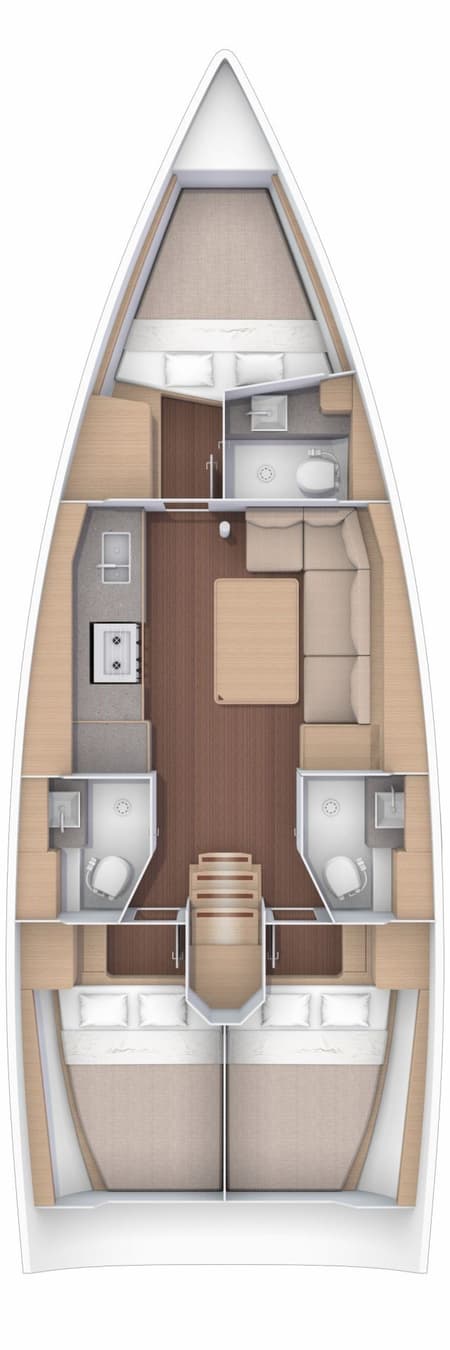 Charter Rental Sailboat Paris in Turkey Layout | Yacht4Less