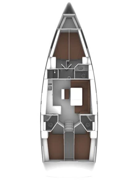 Charter Rental Sailboat Spring Dolphin in Croatia Layout | Yacht4Less