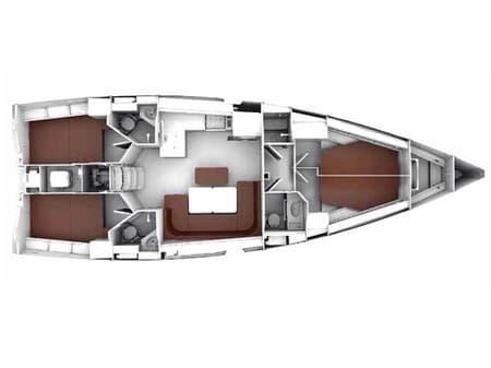 Charter Rental Sailboat Nefeli in Greece Layout | Yacht4Less