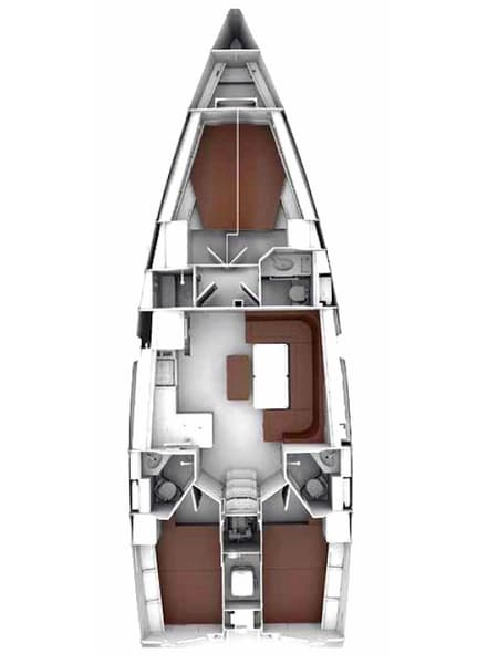 Charter Rental Sailboat Veatriki in Greece Layout | Yacht4Less