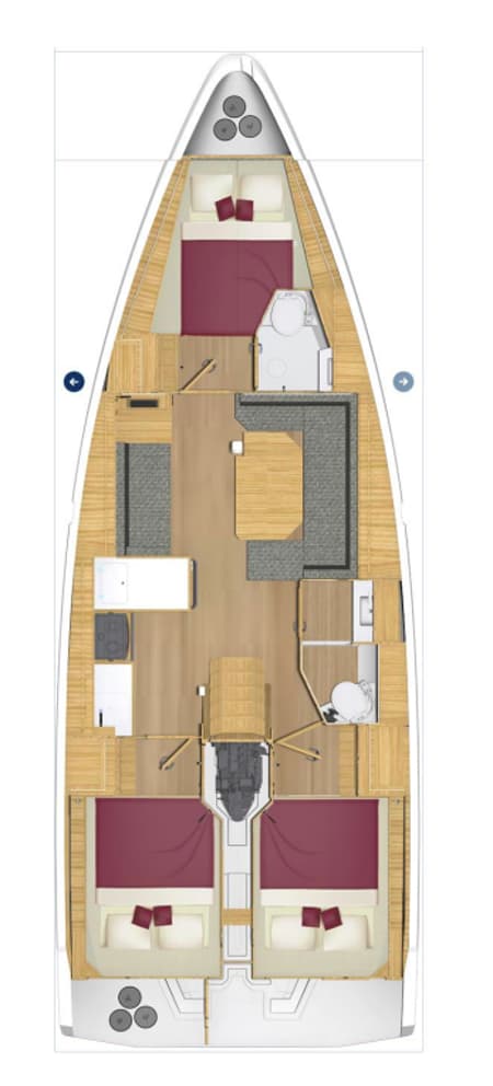 Charter Rental Sailboat Sunny Day in Croatia Layout | Yacht4Less