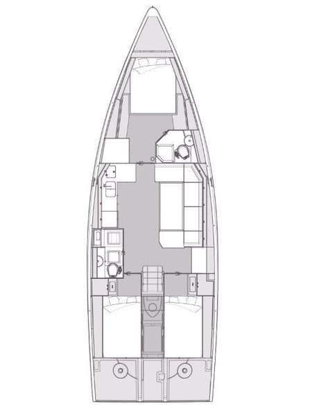 Charter Rental Sailboat Starlight in Croatia Layout | Yacht4Less