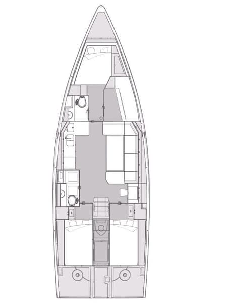 Charter Rental Sailboat Bava in Croatia Layout | Yacht4Less