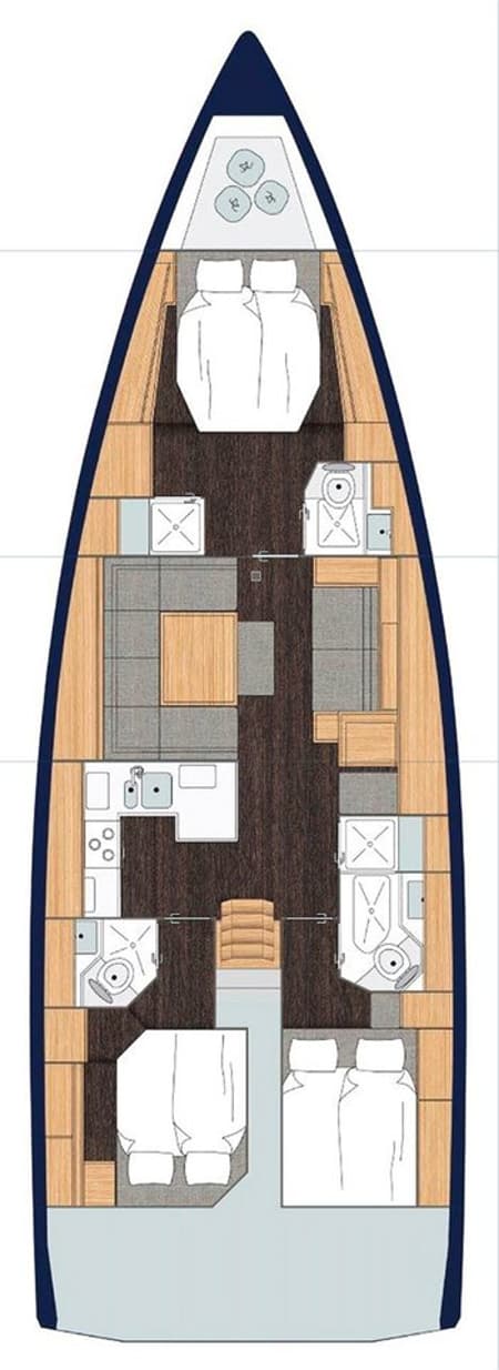 Charter Rental Sailboat Dragonfly in Croatia Layout | Yacht4Less