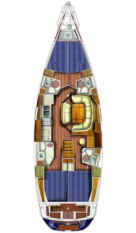 Charter Rental Sailboat Živa in Croatia Layout | Yacht4Less