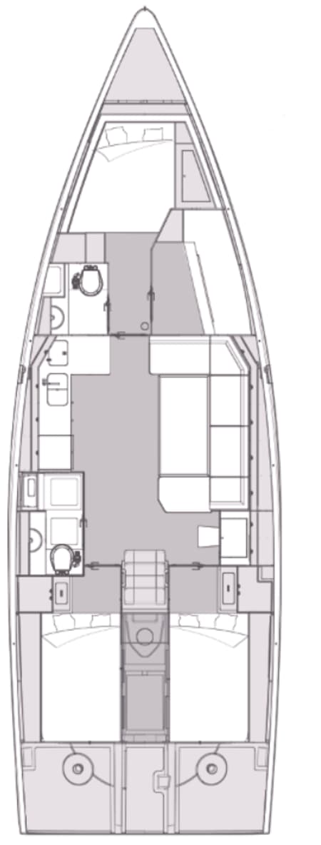 Charter Rental Sailboat Trinity in Croatia Layout | Yacht4Less
