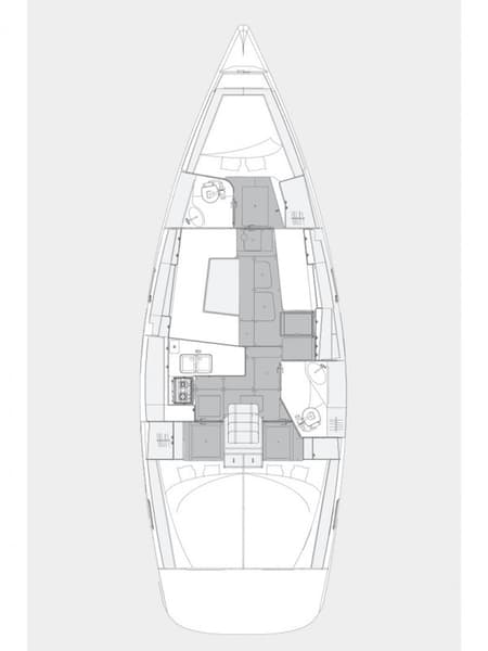 Charter Rental Sailboat Kaya in Croatia Layout | Yacht4Less
