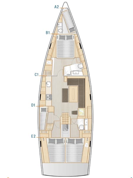 Charter Rental Sailboat Charlabelle - OW in Croatia Layout | Yacht4Less