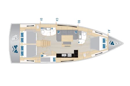 Charter Rental Sailboat Salacia - OW in Croatia Layout | Yacht4Less