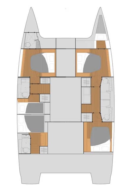 Charter Rental Catamaran Maya I in Croatia Layout | Yacht4Less