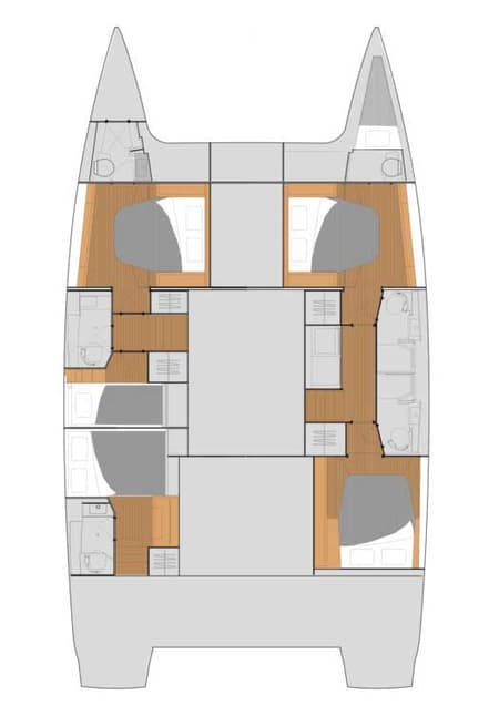 Charter Rental Catamaran Maya I in Croatia Layout | Yacht4Less