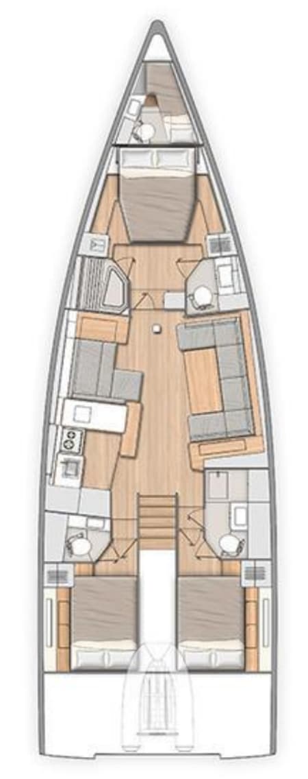 Charter Rental Sailboat Spring Song in Croatia Layout | Yacht4Less