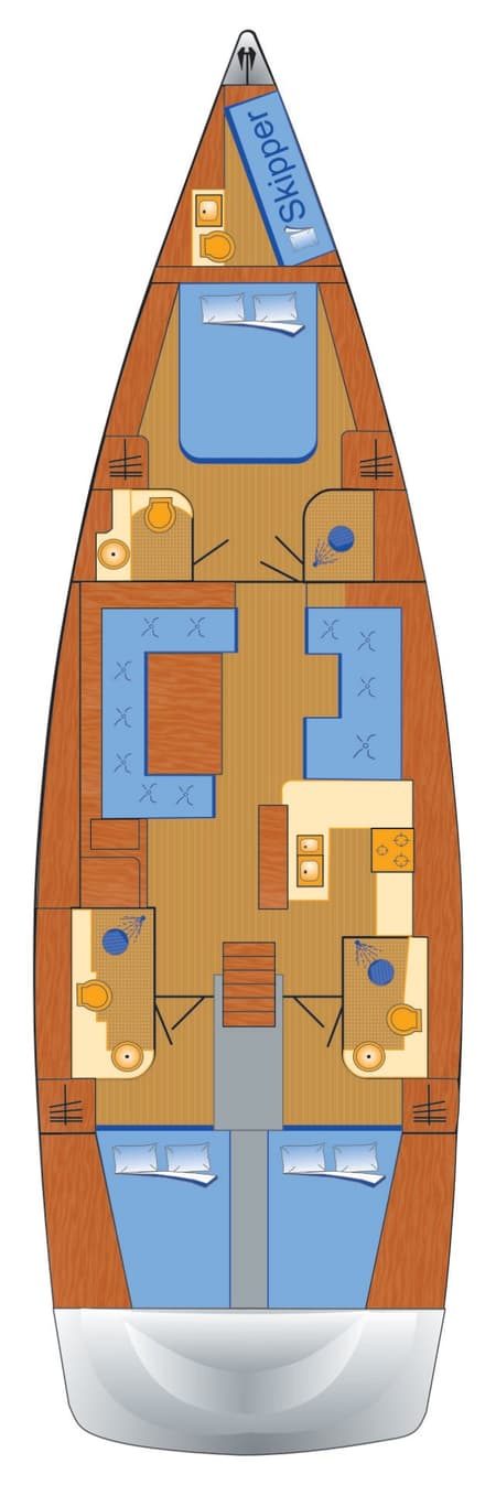 Charter Rental Sailboat Joanna in Croatia Layout | Yacht4Less
