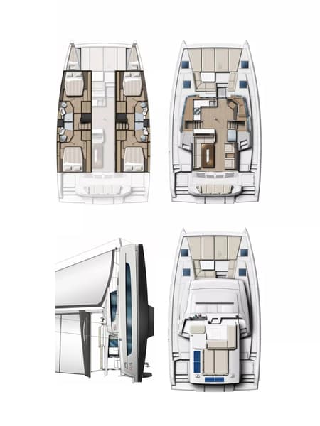 Charter Rental Catamaran Ediba Libra in Turkey Layout | Yacht4Less