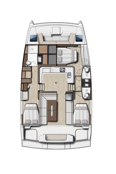 Charter Rental Catamaran Gabrielle Marie in Bahamas Layout | Yacht4Less