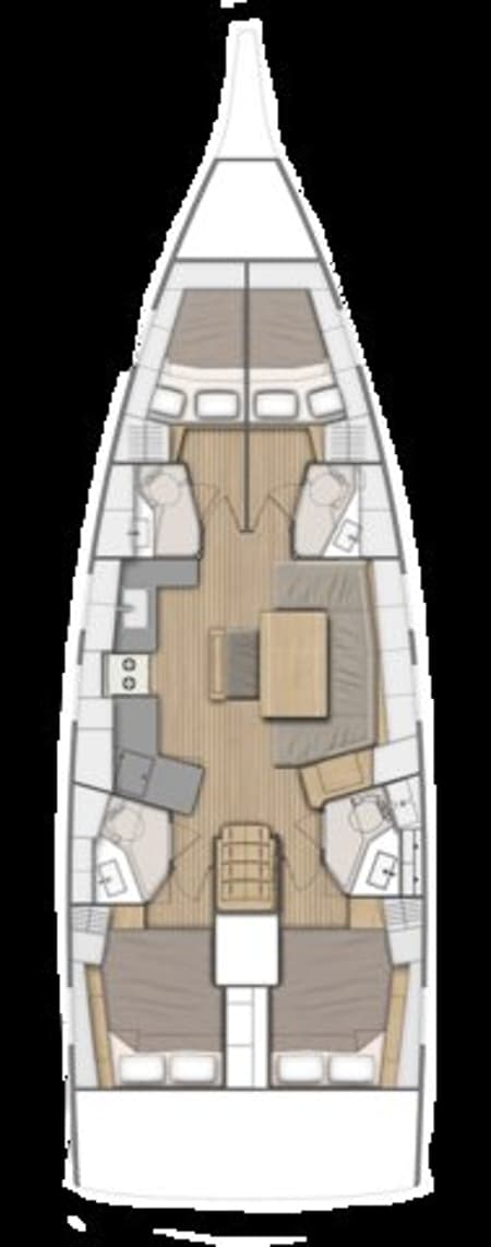 Charter Rental Sailboat Jacob in Greece Layout | Yacht4Less