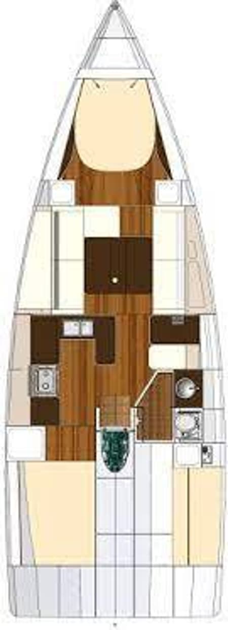 Charter Rental Sailboat Horizon in France Layout | Yacht4Less