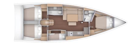 Charter Rental Sailboat Le Vagabond 2 in France Layout | Yacht4Less