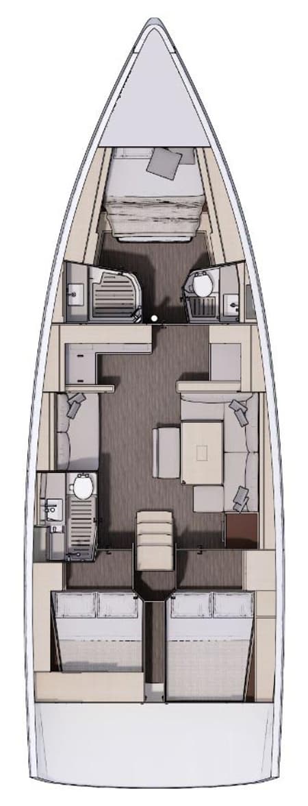 Charter Rental Sailboat Spirit in Croatia Layout | Yacht4Less