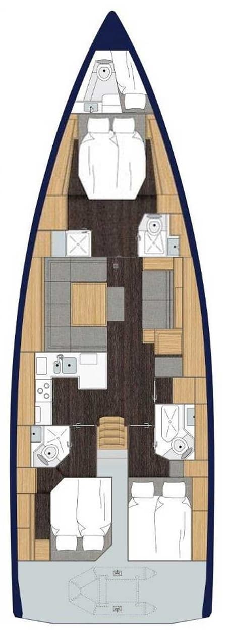 Charter Rental Sailboat Shala in Croatia Layout | Yacht4Less