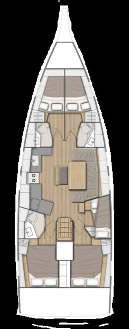 Charter Rental Sailboat Gkilia Mare in Greece Layout | Yacht4Less