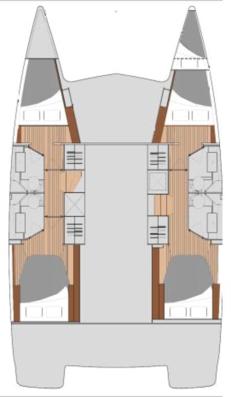 Charter Rental Catamaran Orion in Croatia Layout | Yacht4Less