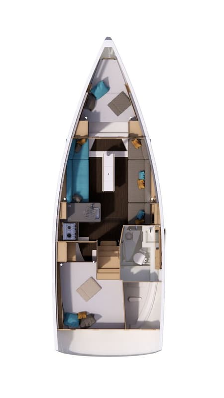 Charter Rental Sailboat Major Tom in France Layout | Yacht4Less