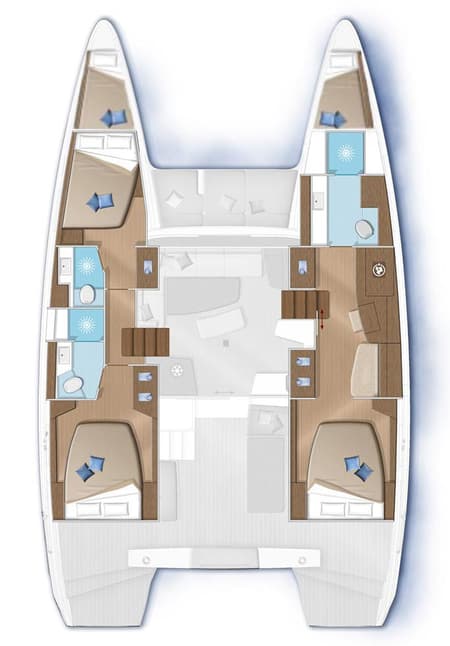 Charter Rental Catamaran Woo Woo in Croatia Layout | Yacht4Less