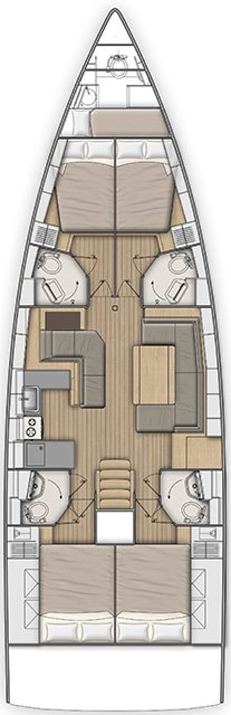 Charter Rental Sailboat Demilia Star in Greece Layout | Yacht4Less