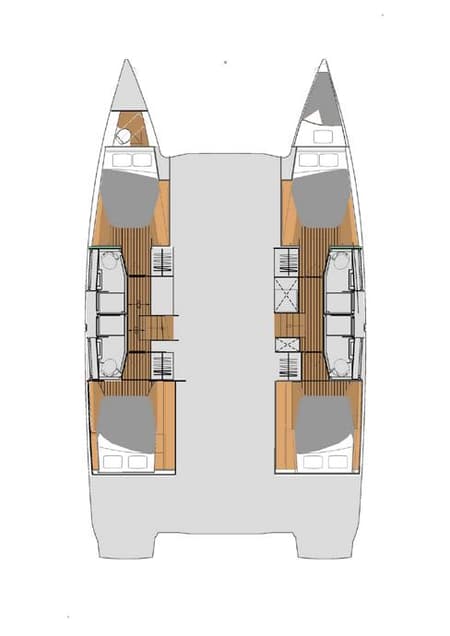 Charter Rental Catamaran Nalu in BVI Layout | Yacht4Less