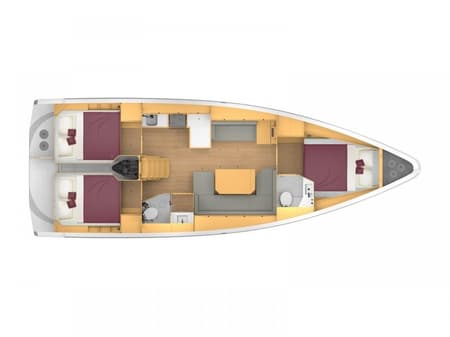 Charter Rental Sailboat Hope I in Slovenia Layout | Yacht4Less